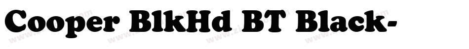 Cooper BlkHd BT Black字体转换